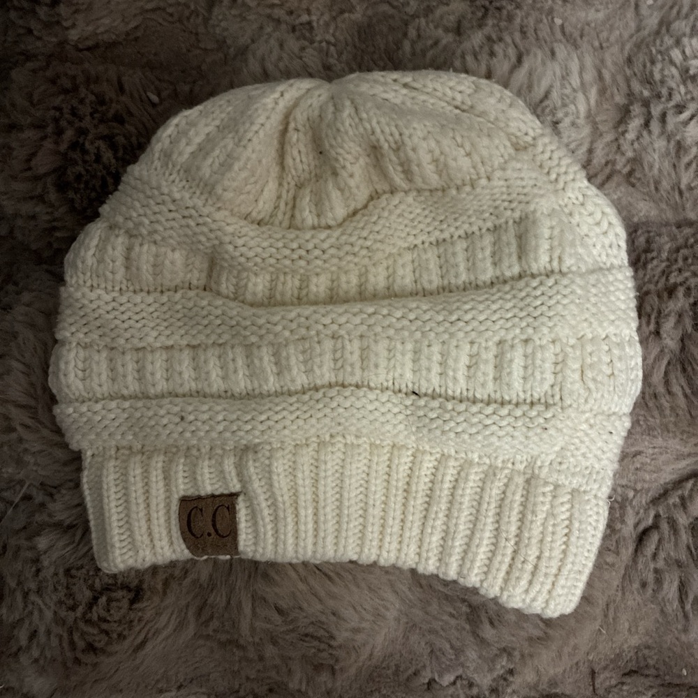 C.C Cream Knit Beanie